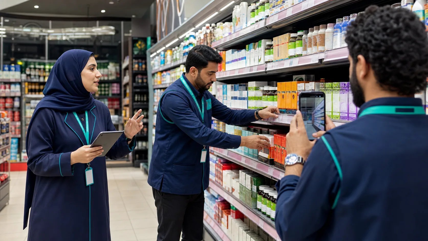 GCC retail team turning a store checklist into shelf execution